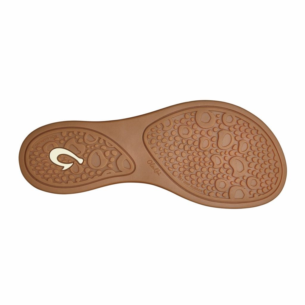 Olukai Women's Kaekae Flip Flop - Sahara / Bubbly US257-804